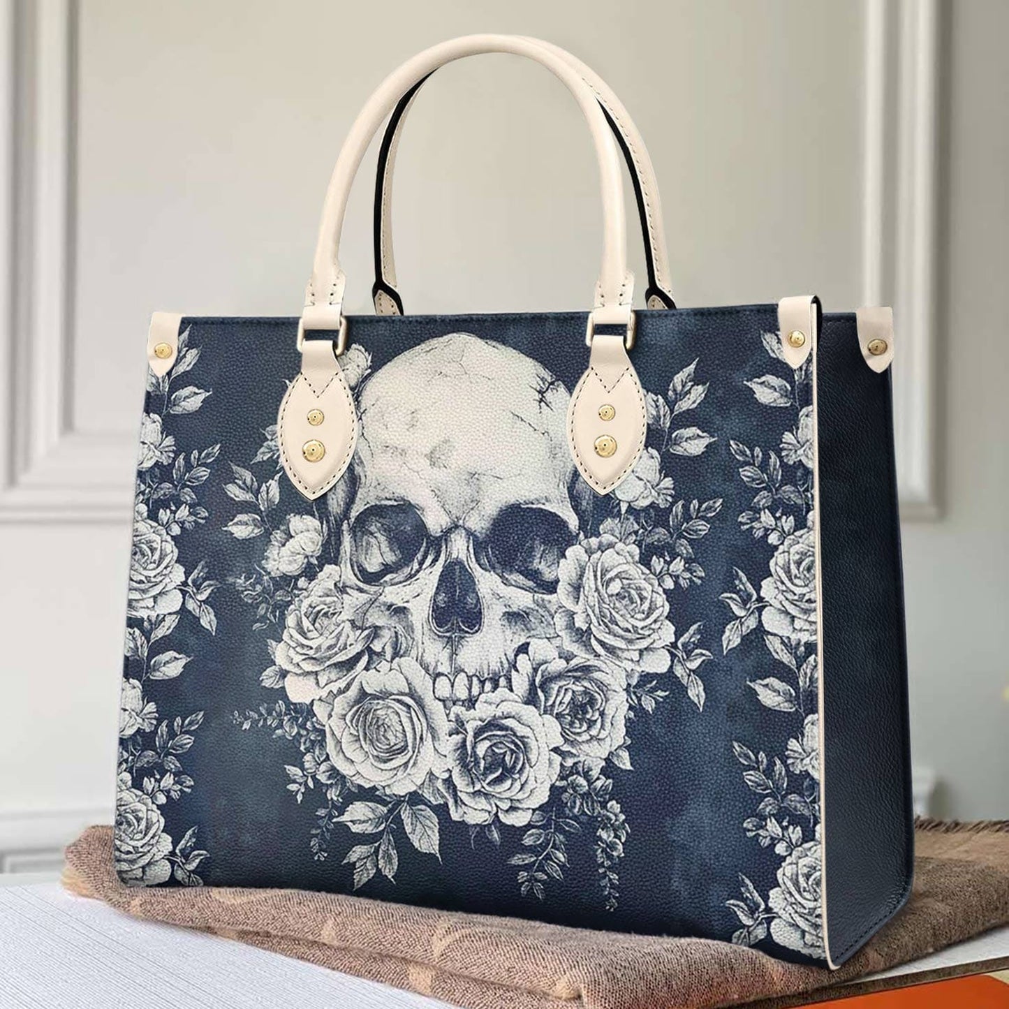 Skull Leather Bag Shineful Lovely Tl10 Creamy White