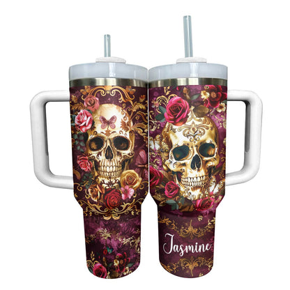 Shineful Glossy Tumbler Personalized Luxury Skull