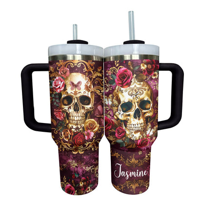 Shineful Glossy Tumbler Personalized Luxury Skull