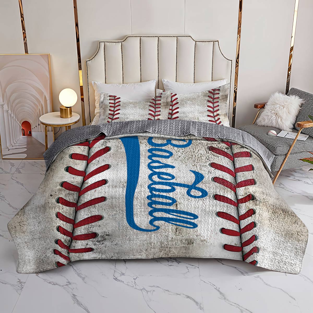 Shineful All Season Quilt 3-teiliges Set Baseball Love 