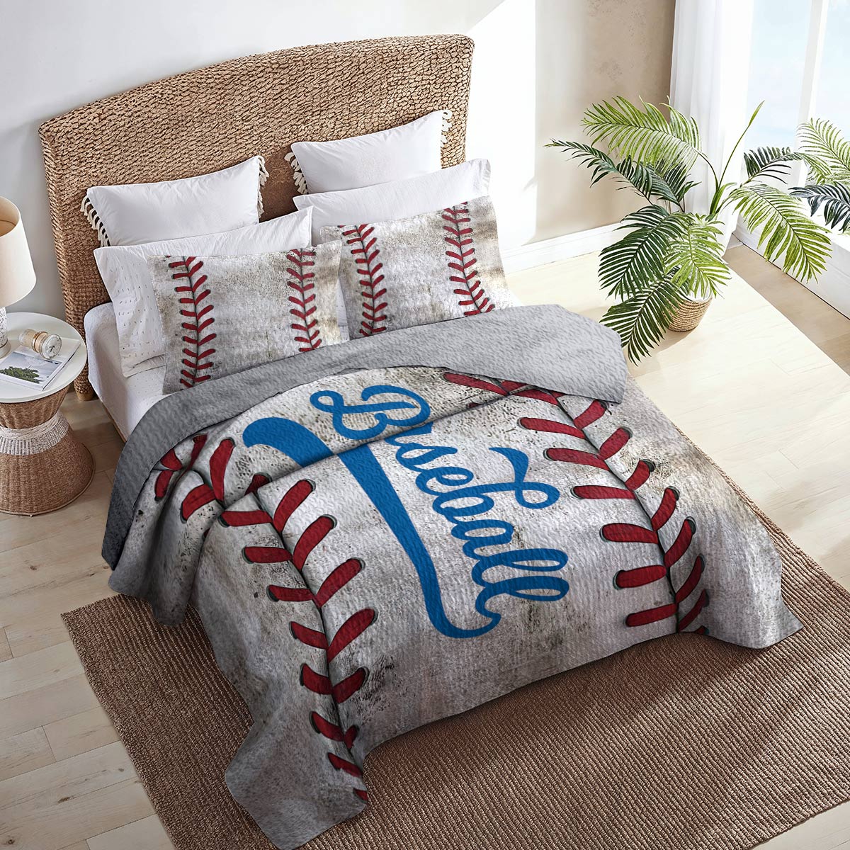 Shineful All Season Quilt 3-teiliges Set Baseball Love 