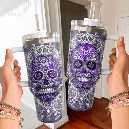 Shineful Glossy Tumbler Gorgeous Mandala Skull