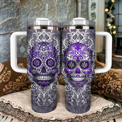 Shineful Glossy Tumbler Gorgeous Mandala Skull