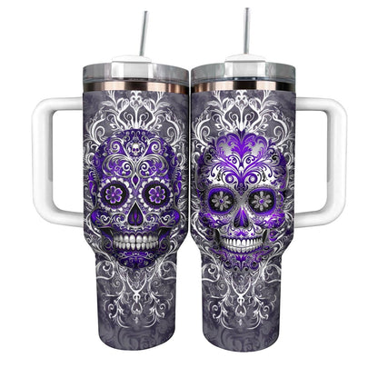 Shineful Glossy Tumbler Gorgeous Mandala Skull