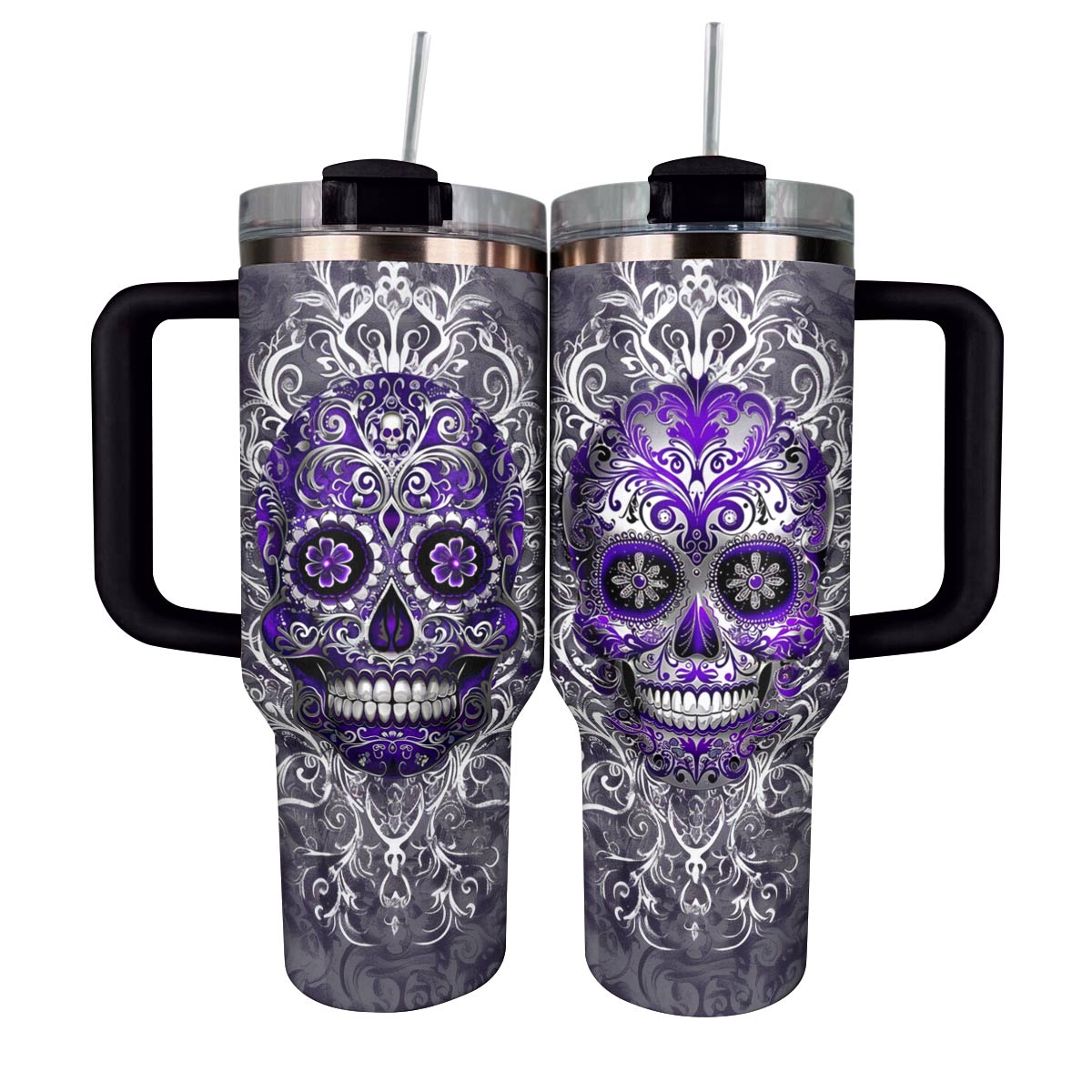 Shineful Glossy Tumbler Gorgeous Mandala Skull