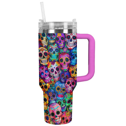 Shineful Glossy Tumbler Colorful Sugar Skull