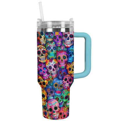 Shineful Glossy Tumbler Colorful Sugar Skull