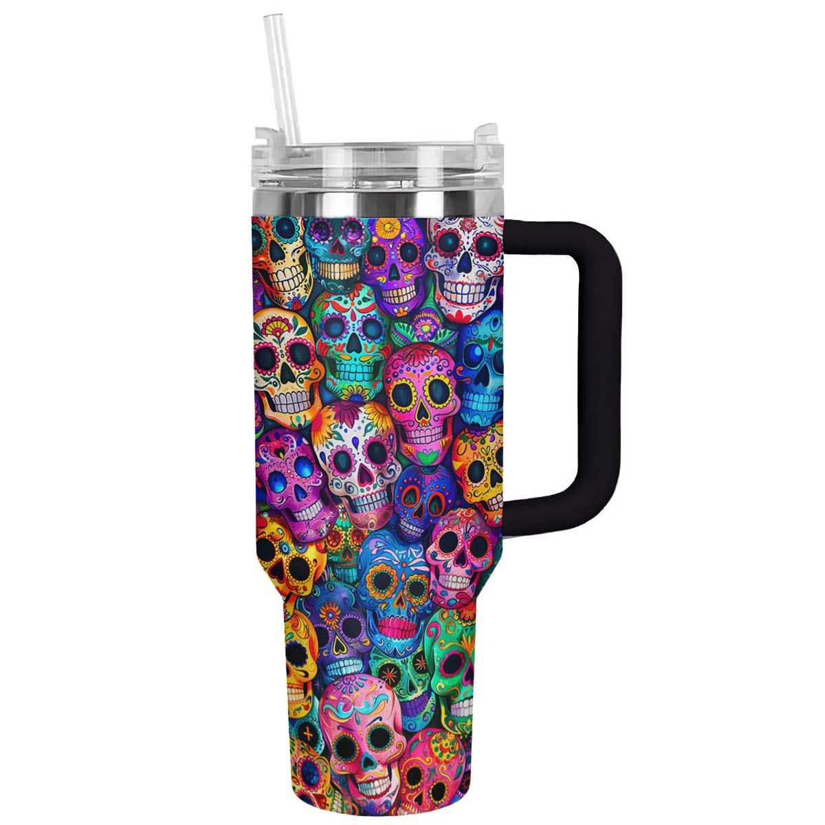 Shineful Glossy Tumbler Colorful Sugar Skull