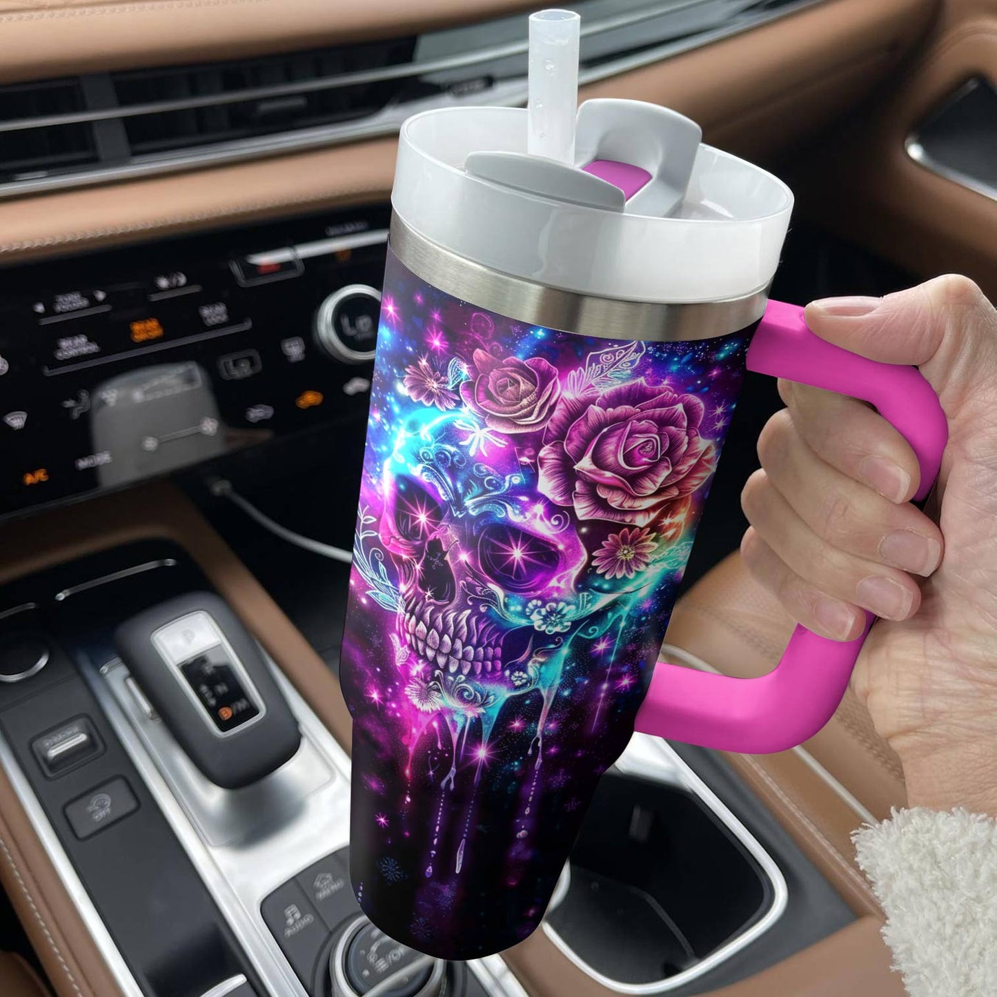 Shineful Tumbler Splendid Floral Skull