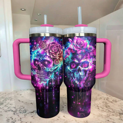 Shineful Tumbler Splendid Floral Skull