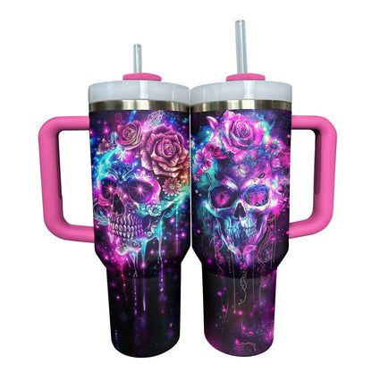 Shineful Tumbler Splendid Floral Skull