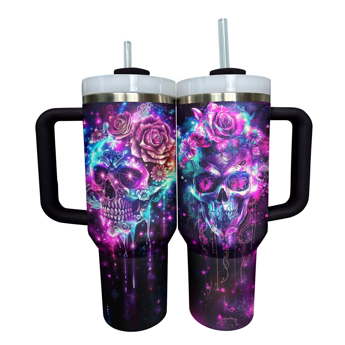 Shineful Tumbler Splendid Floral Skull