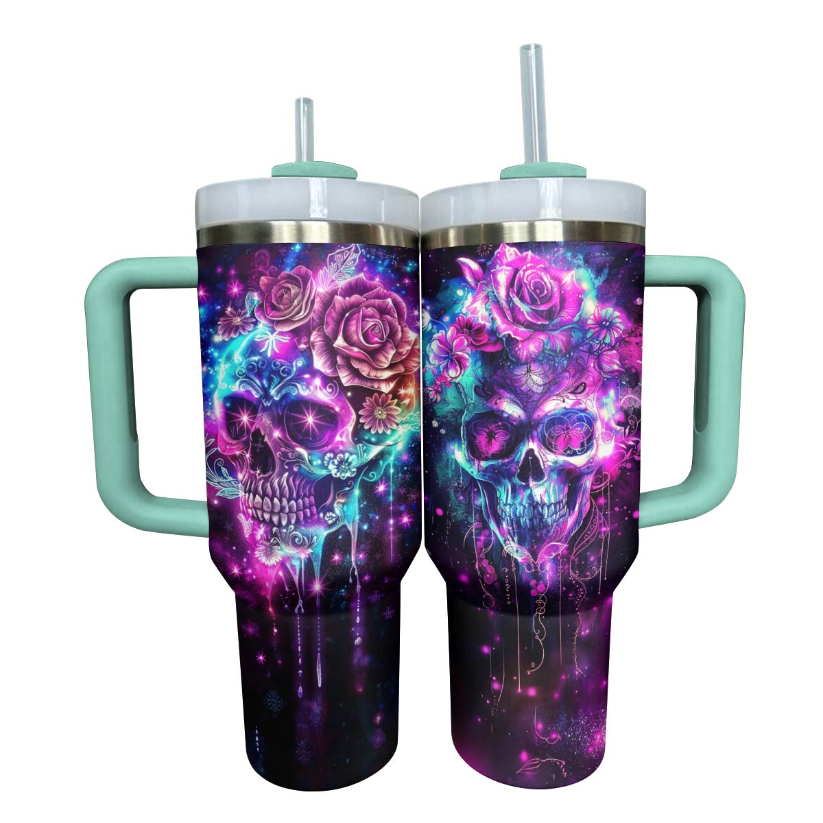 Shineful Tumbler Splendid Floral Skull