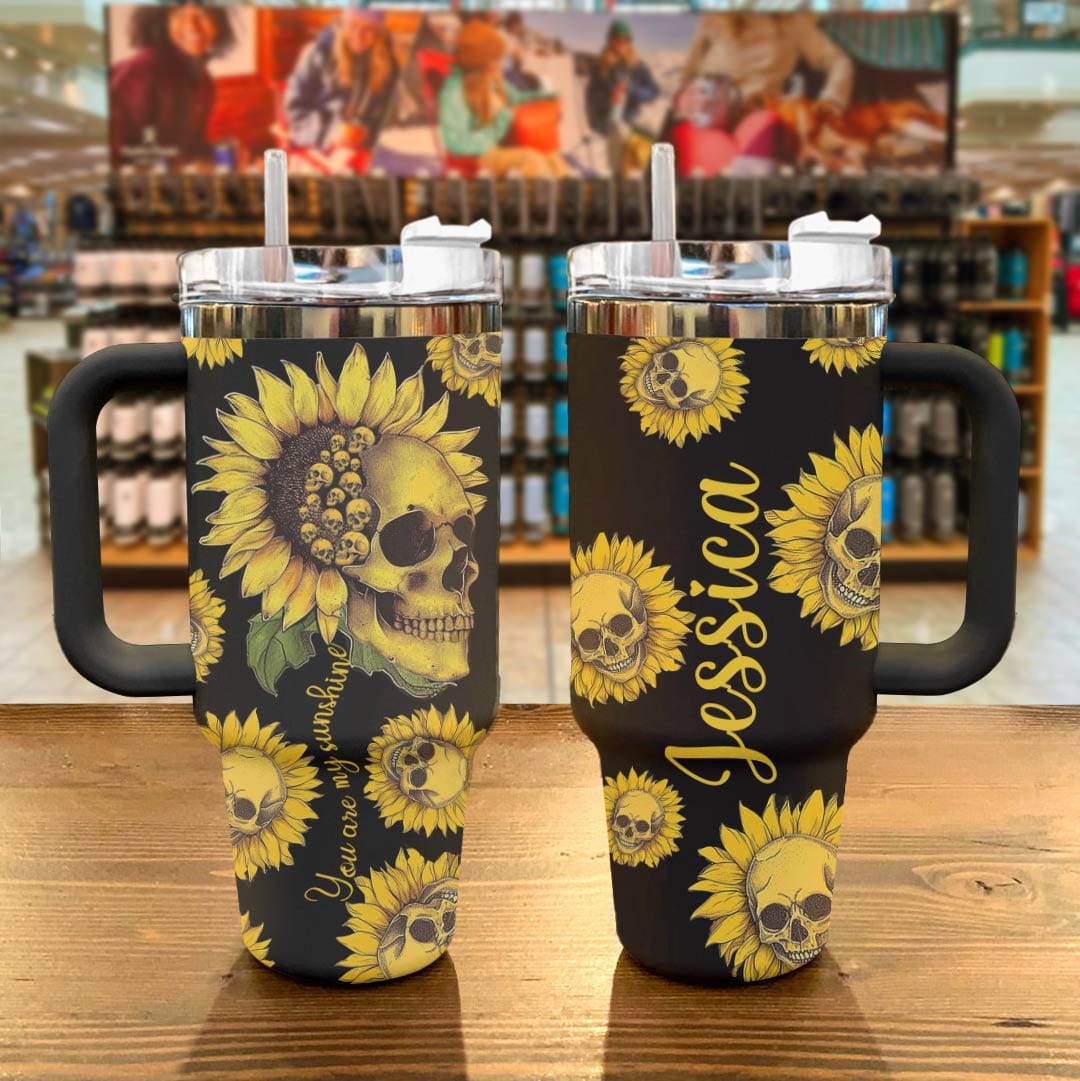 Skull Personalized 40 Oz Shineful™ Tumbler You Are My Sunshine Tl10 40Oz