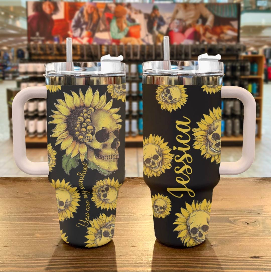 Skull Personalized 40 Oz Shineful™ Tumbler You Are My Sunshine Tl10 40Oz