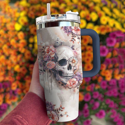 Skull 40 Oz Shineful™ Tumbler Sweet Tl10 Navy 40Oz