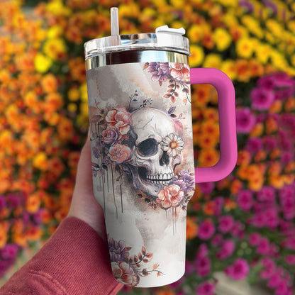 Skull 40 Oz Shineful™ Tumbler Sweet Tl10 Hot Pink 40Oz