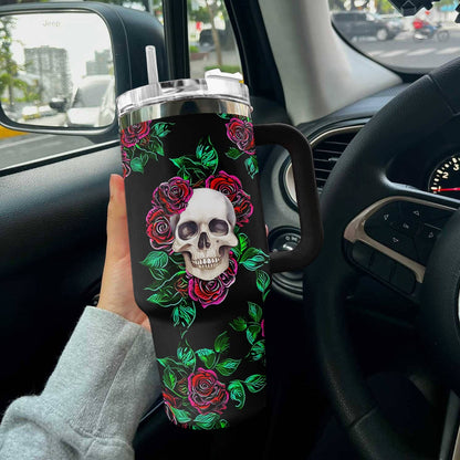 Skull 40 Oz Shineful™ Tumbler Enchanting Tl10 Black 40Oz