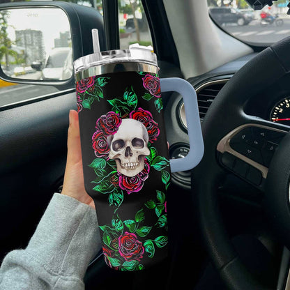 Skull 40 Oz Shineful™ Tumbler Enchanting Tl10 Sky Blue 40Oz