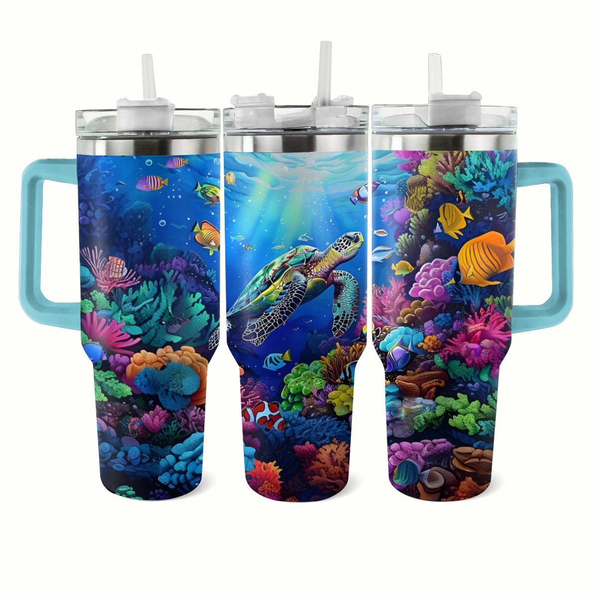 Shineful Tumbler Colorful Sea Turtle