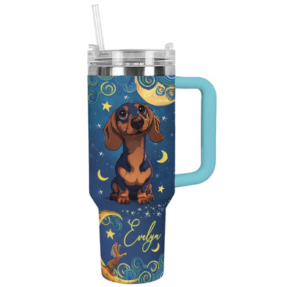 Shineful Tumbler Personalized Dachshund Starry Dreams