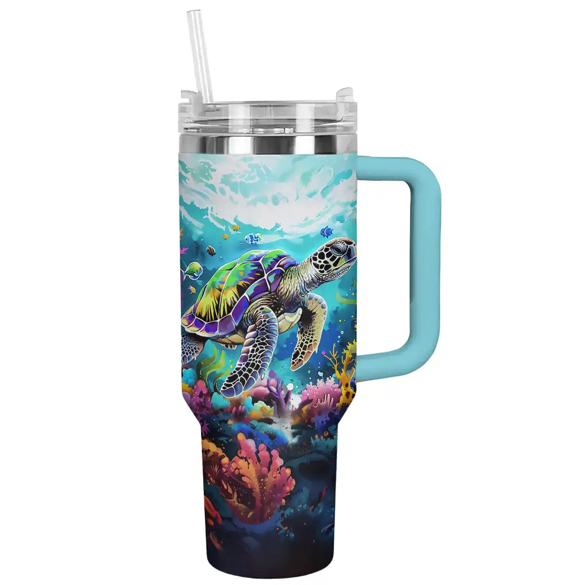 Shineful Tumbler Neon Sea Turtle