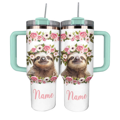 Shineful Tumbler Personalized Charming Sloths