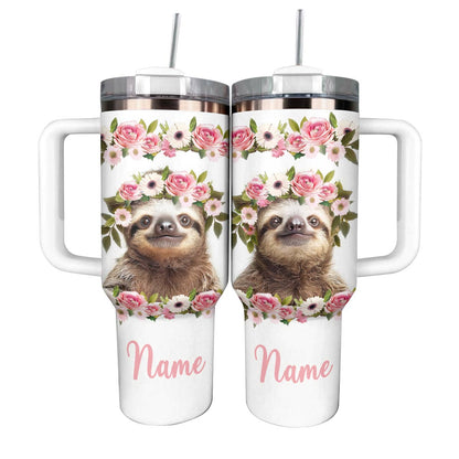 Shineful Tumbler Personalized Charming Sloths