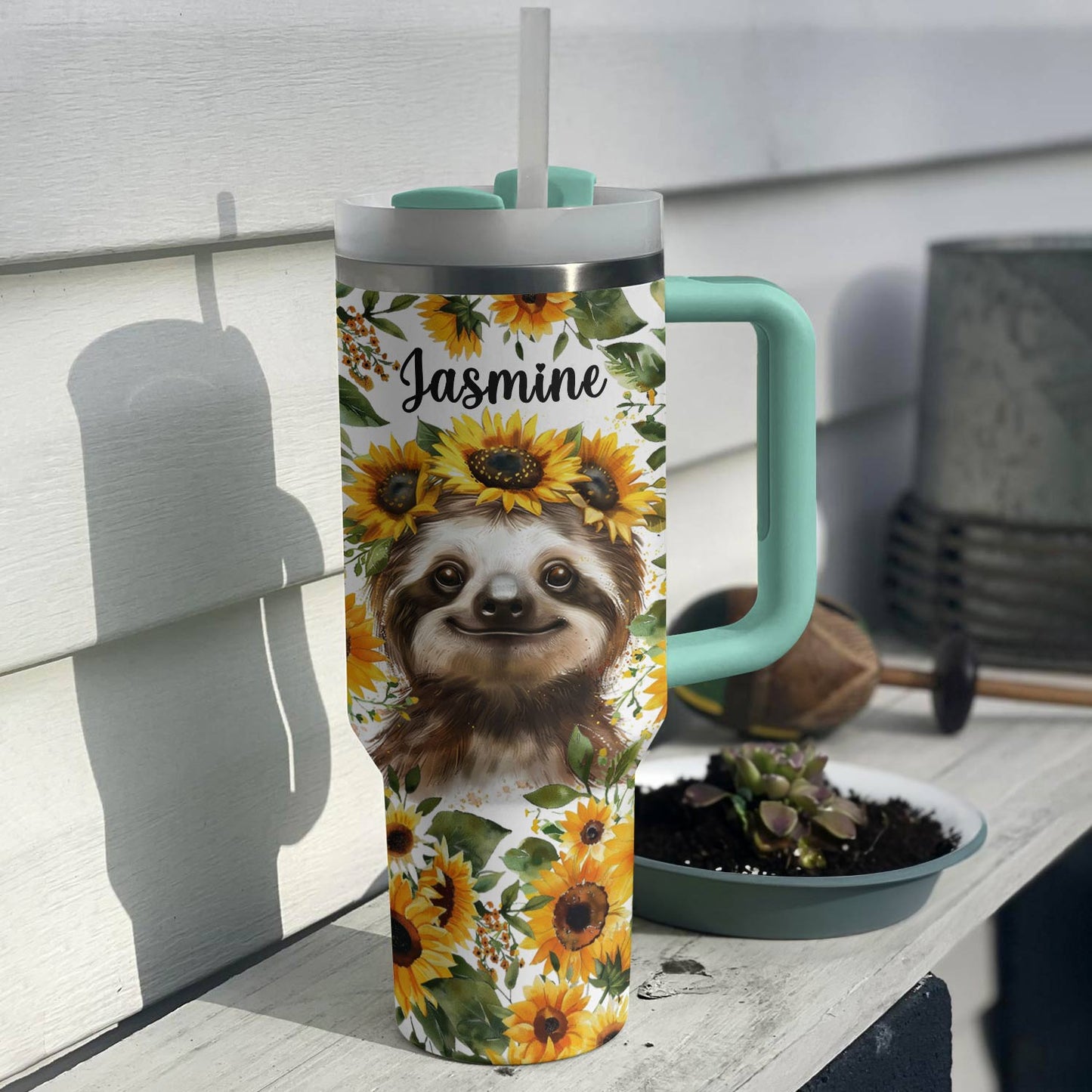 Shineful Tumbler Personalized Sunshine Sloth