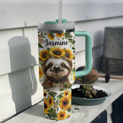 Shiny Tumbler Personalisiert Sonnenschein Faultier