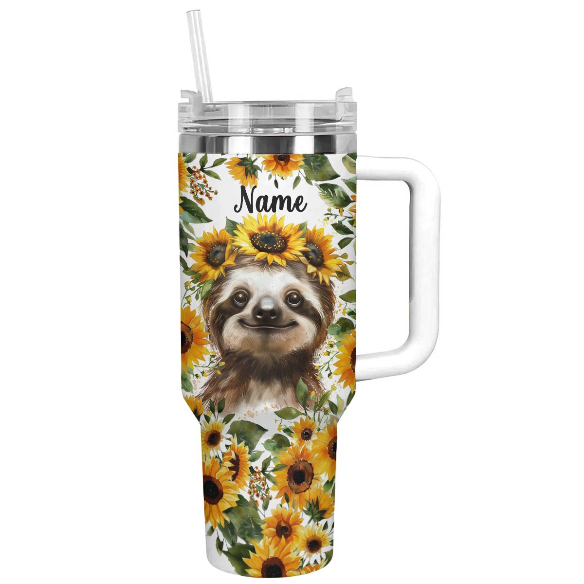 Shiny Tumbler Personalisiert Sonnenschein Faultier