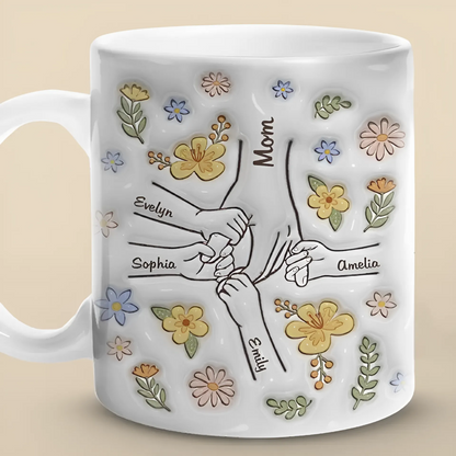 Shineful Du hältst unsere Hände, auch unsere Herzen personalisierte Tasse