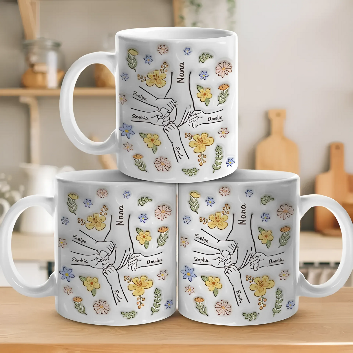 Shineful Du hältst unsere Hände, auch unsere Herzen personalisierte Tasse