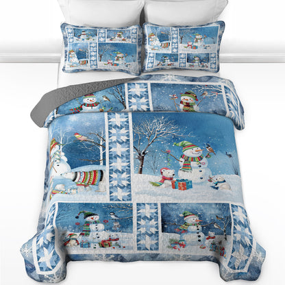 Shineful All Season Quilt 3-Piece Set Snow Friends