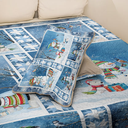 Shineful All Season Quilt 3-Piece Set Snow Friends