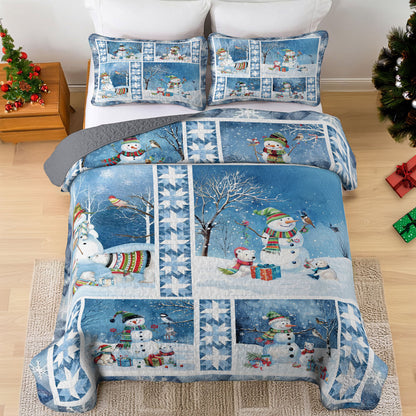 Shineful All Season Quilt 3-Piece Set Snow Friends