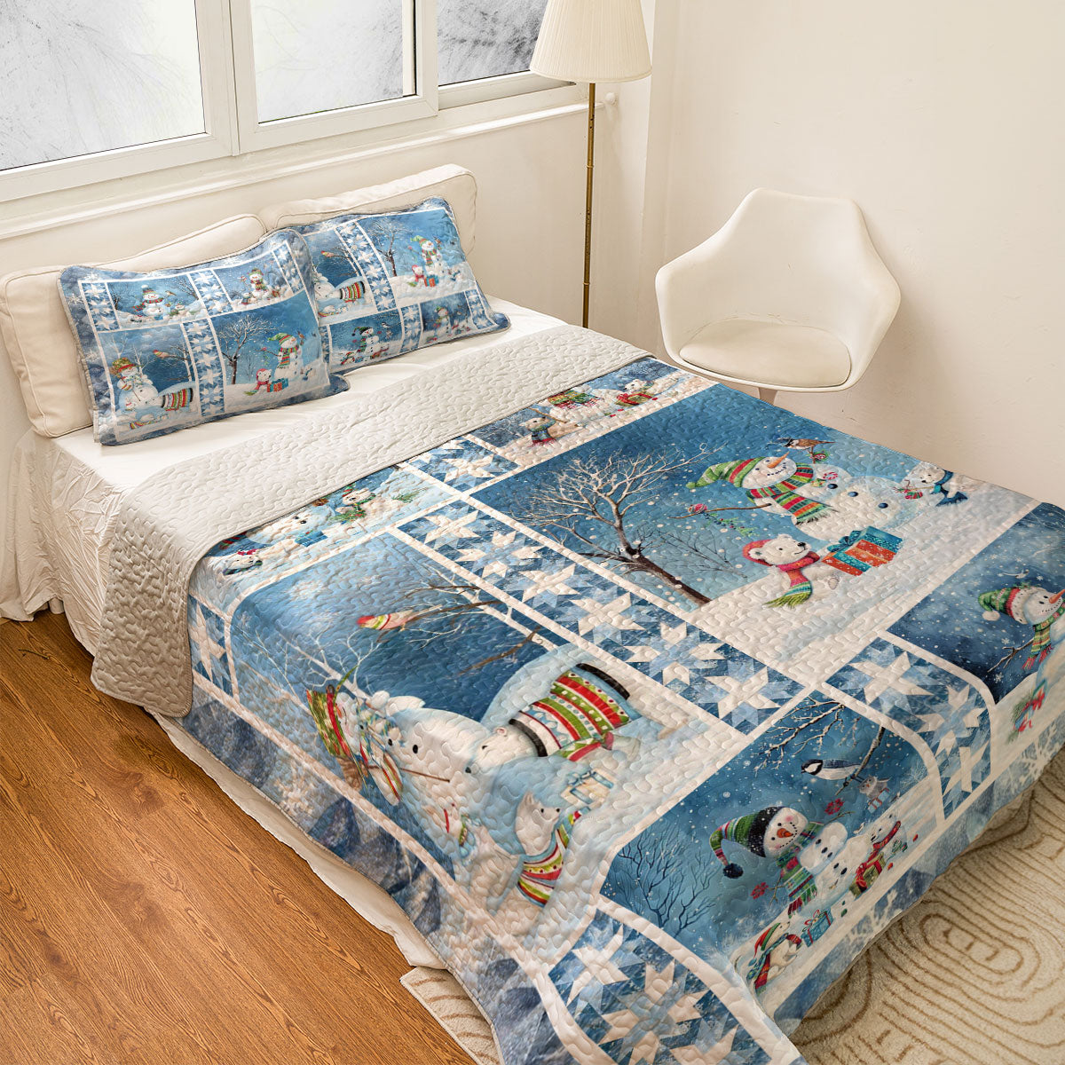 Shineful All Season Quilt 3-Piece Set Snow Friends