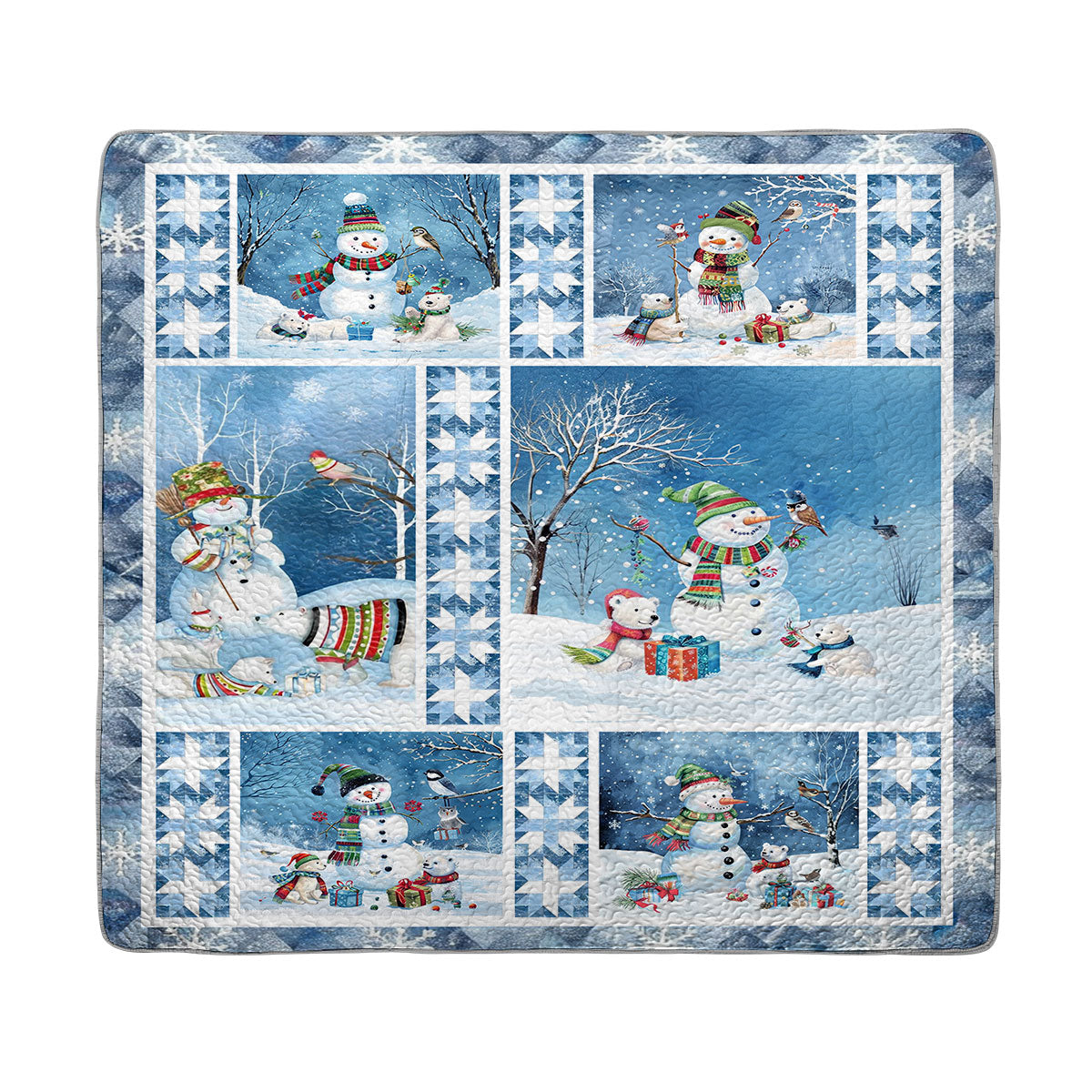 Shineful All Season Quilt 3-Piece Set Snow Friends