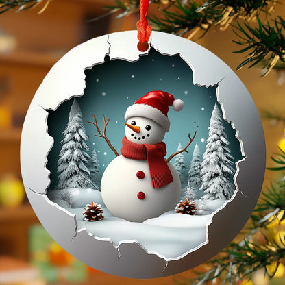 Shineful 2D Acrylic Ornament - Pack Discount Frosty Snowman Magic