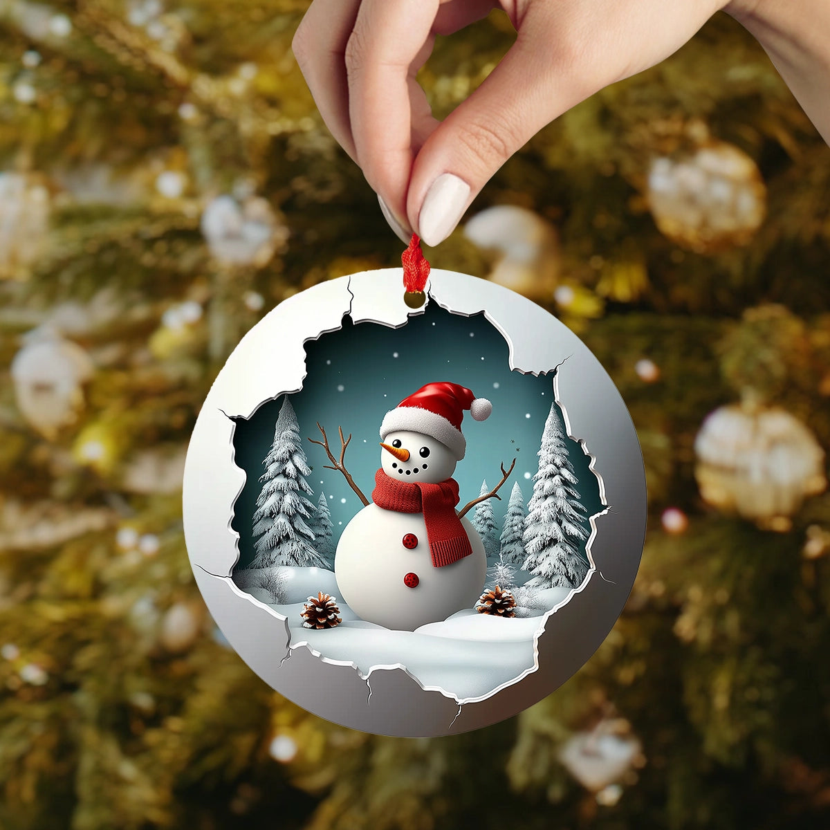 Shineful 2D Acrylic Ornament - Pack Discount Frosty Snowman Magic