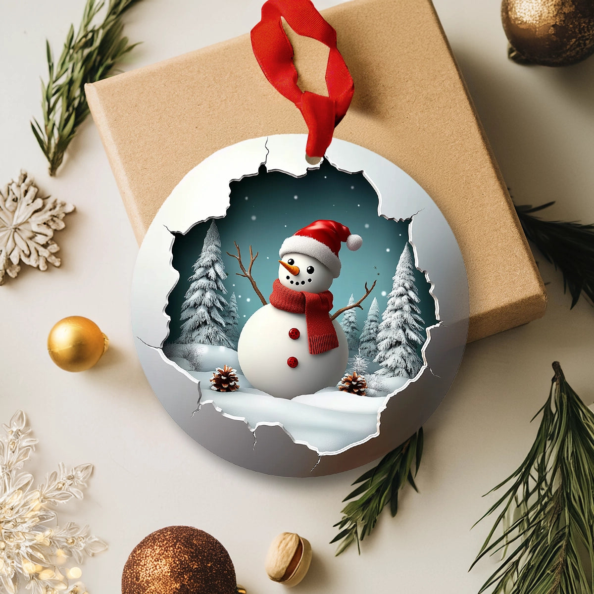 Shineful 2D Acrylic Ornament - Pack Discount Frosty Snowman Magic