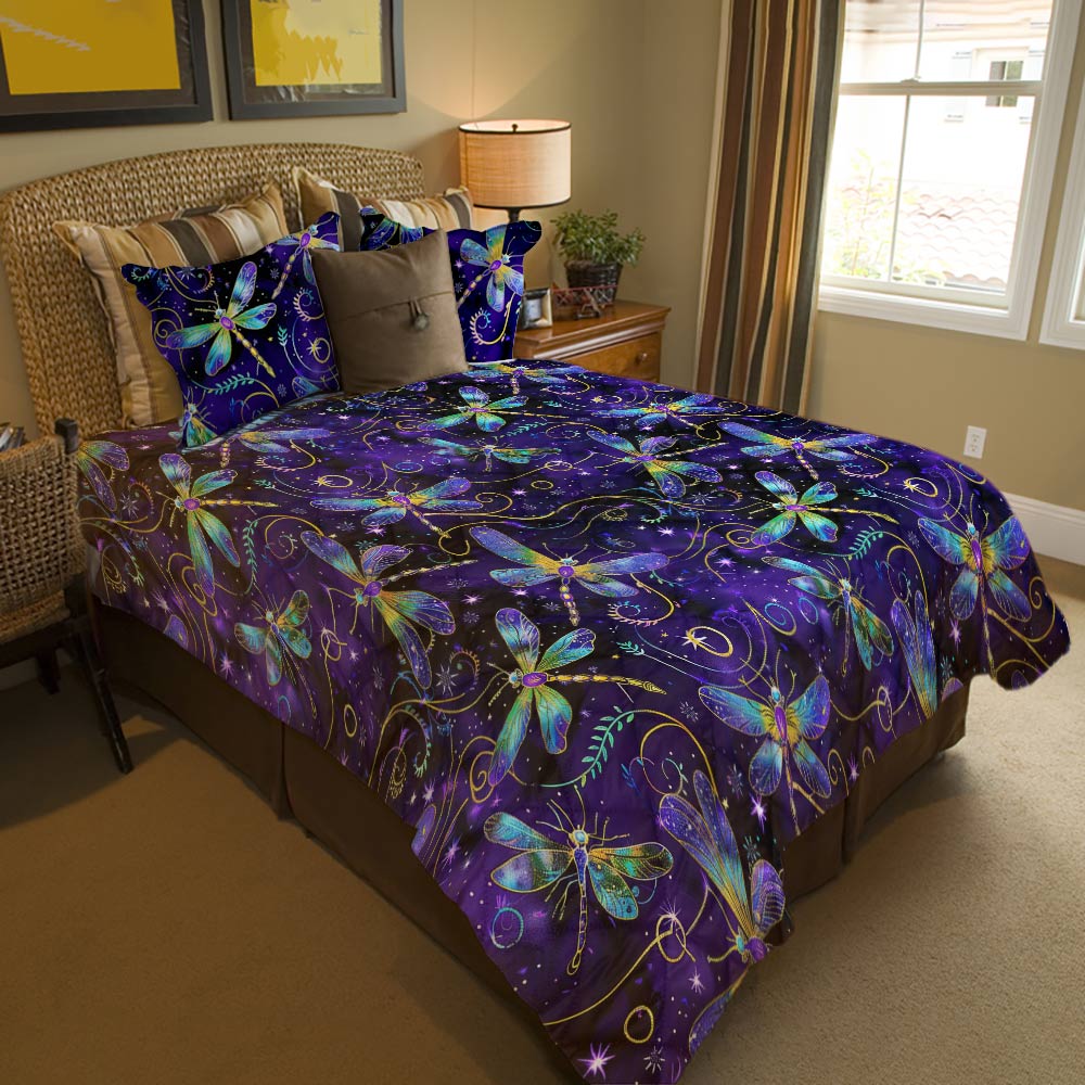 Shineful Nature Dragonflies - All Season Quilt 3-Piece Set