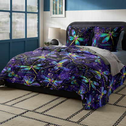 Shineful Nature Dragonflies - All Season Quilt 3-Piece Set