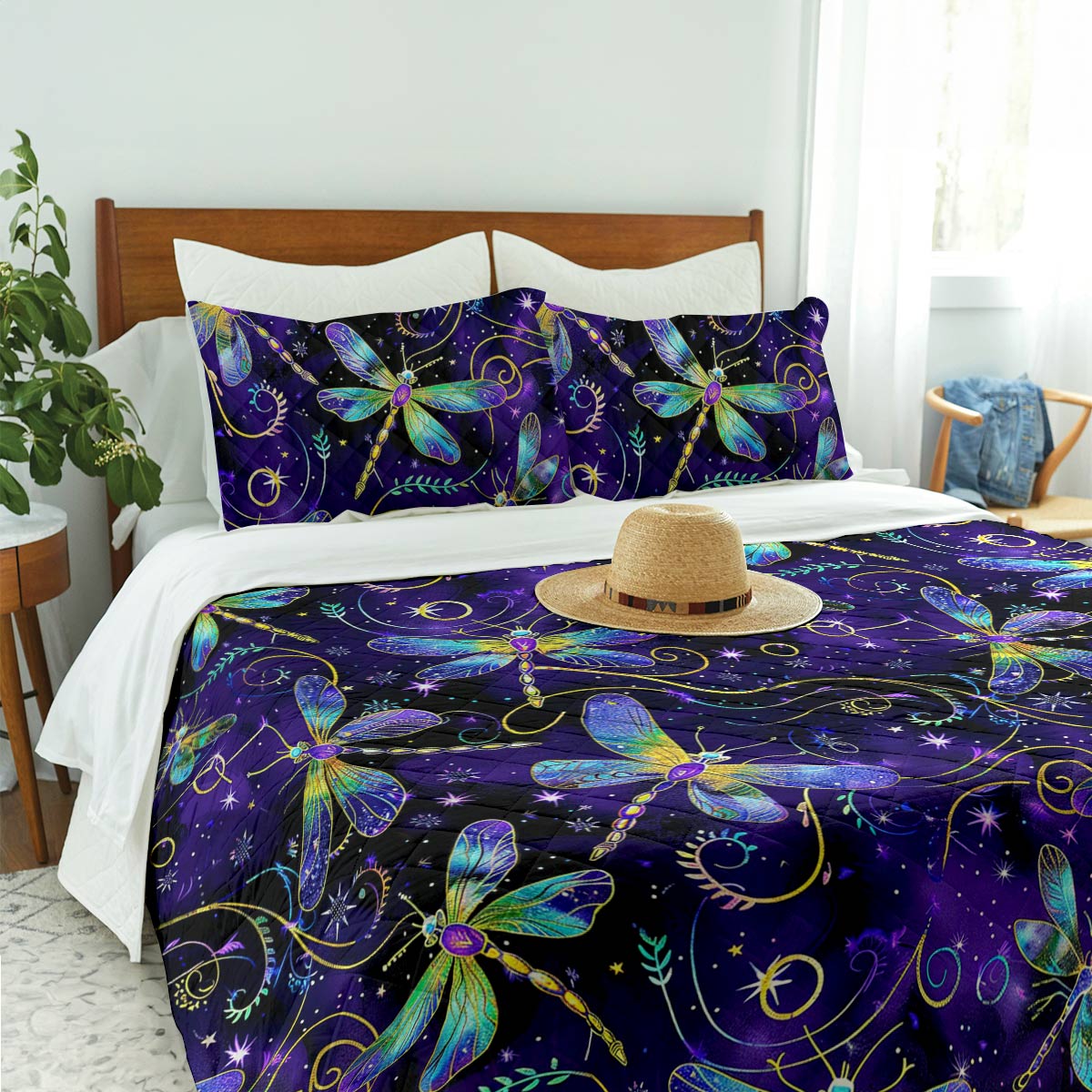 Shineful Nature Dragonflies - All Season Quilt 3-Piece Set