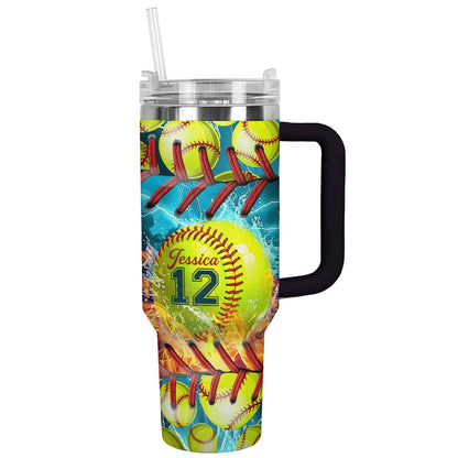 Shineful Personalized Tumbler Proud Softball