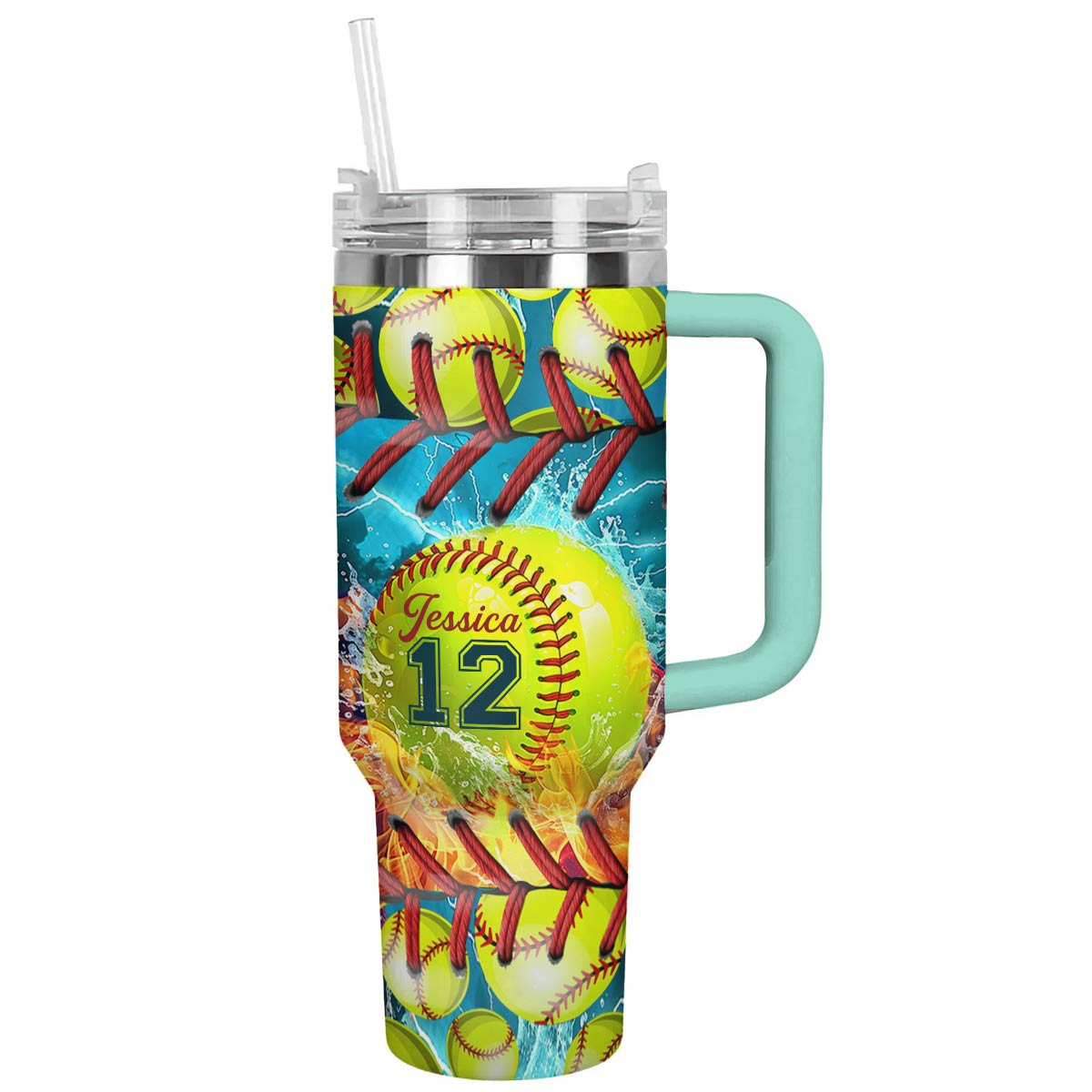 Shiny personalisierter Becher Proud Softball