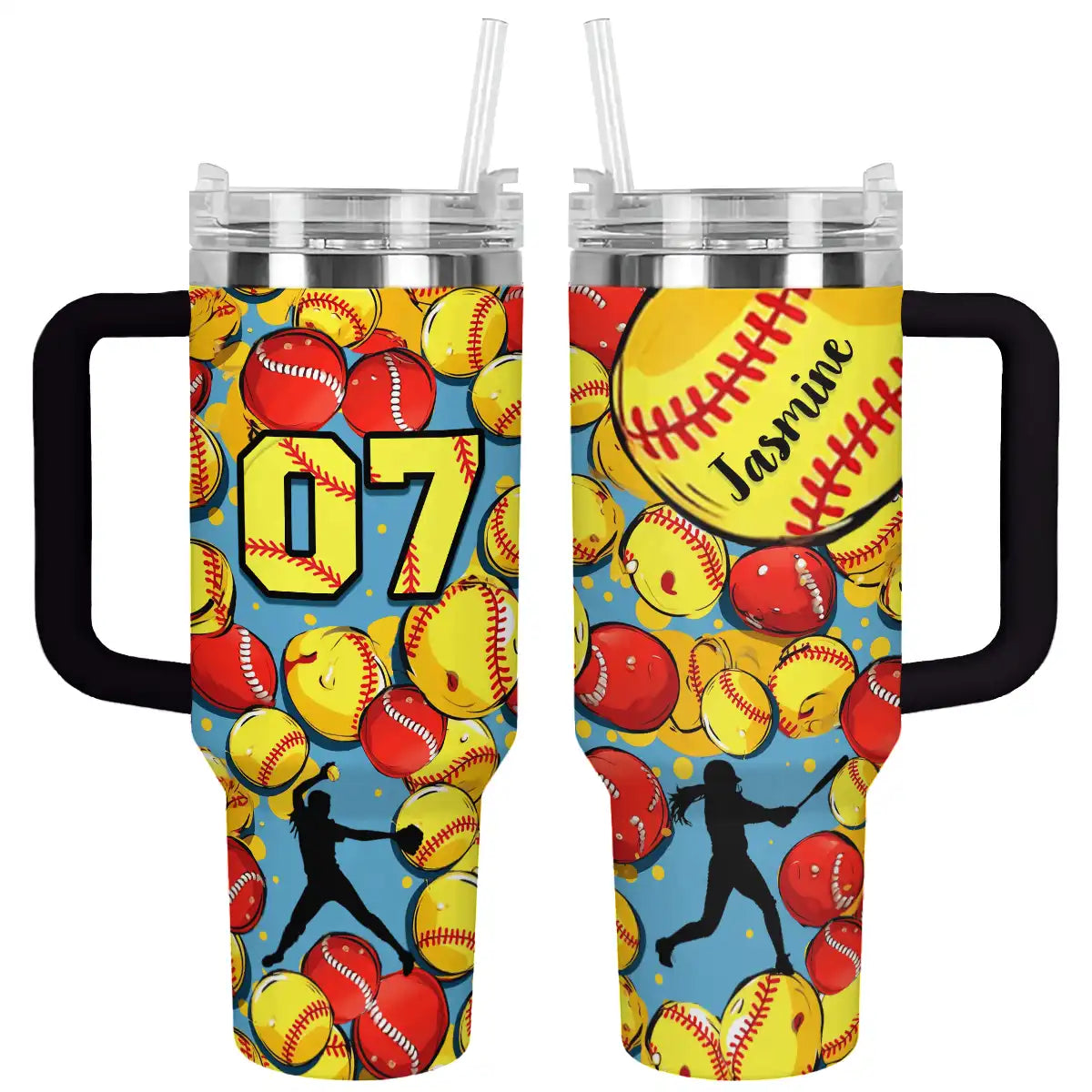 Shineful Tumbler Personalized Strength Softball