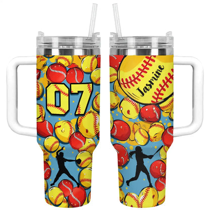 Shineful Tumbler Personalized Strength Softball