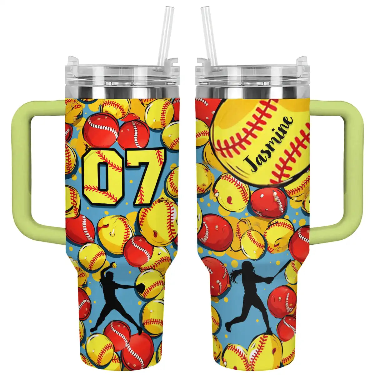 Shineful Tumbler Personalized Strength Softball