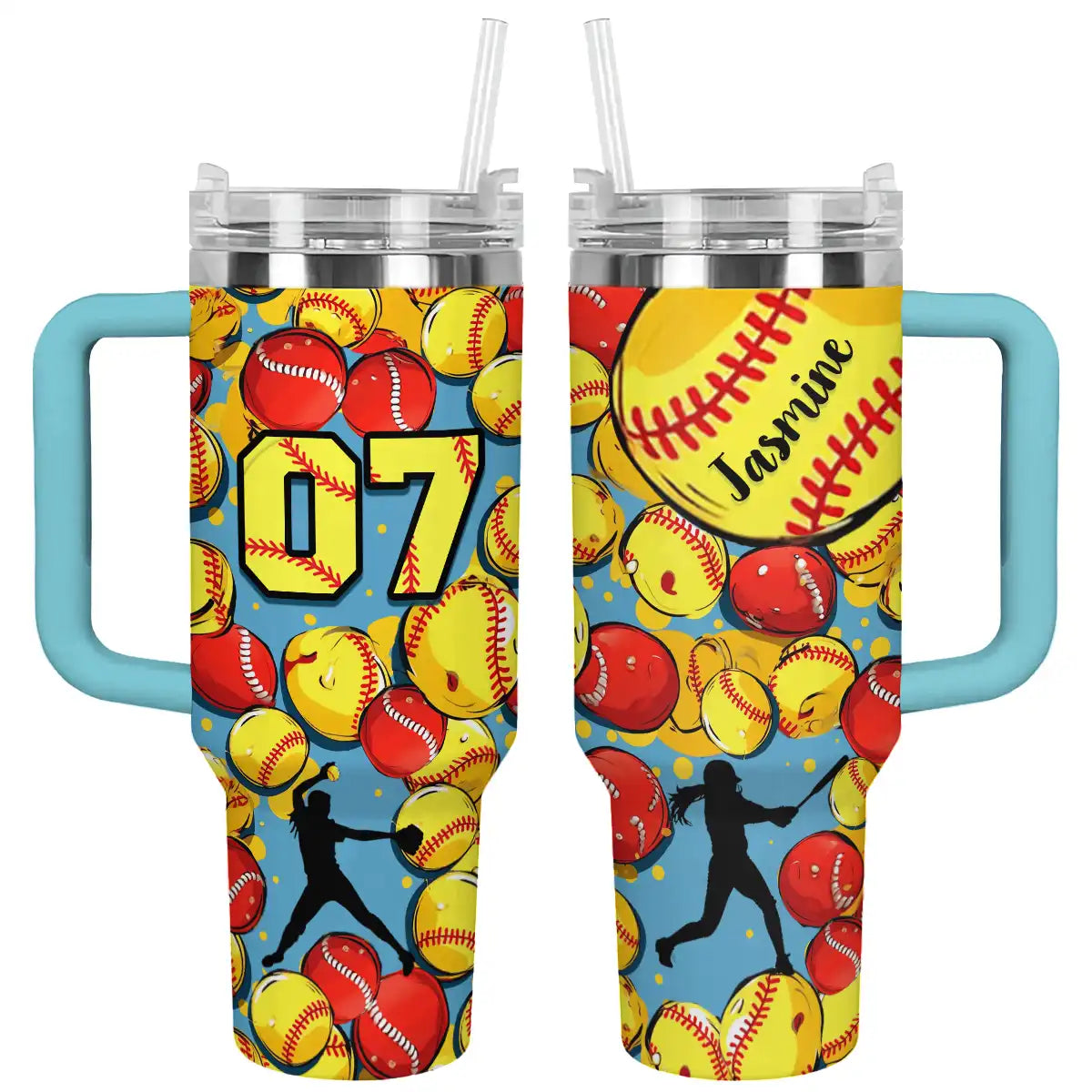 Shineful Tumbler Personalized Strength Softball